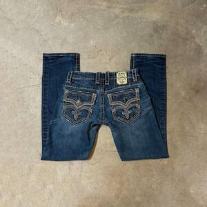 Rockrevival Men's Blue and Navy Jeans